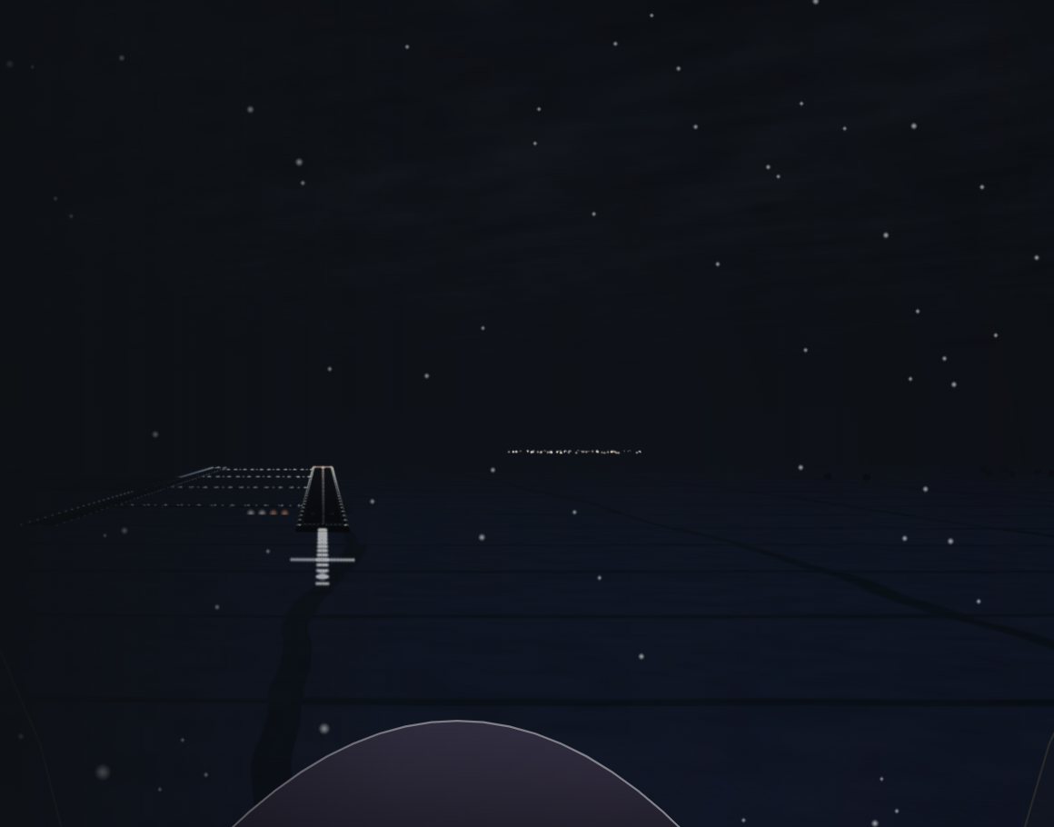 Night approach with sequenced approach lights